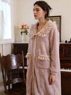 Lavender Ruffled Collar Dream Robe