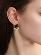 Elegant Rose Stud Earrings