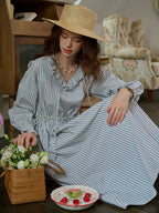 Blue Striped Prairie Day Dress