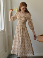 Lily's Retro Floral Fantasy Dress