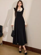 Ruffled Trim Vintage Lace Collar Dress
