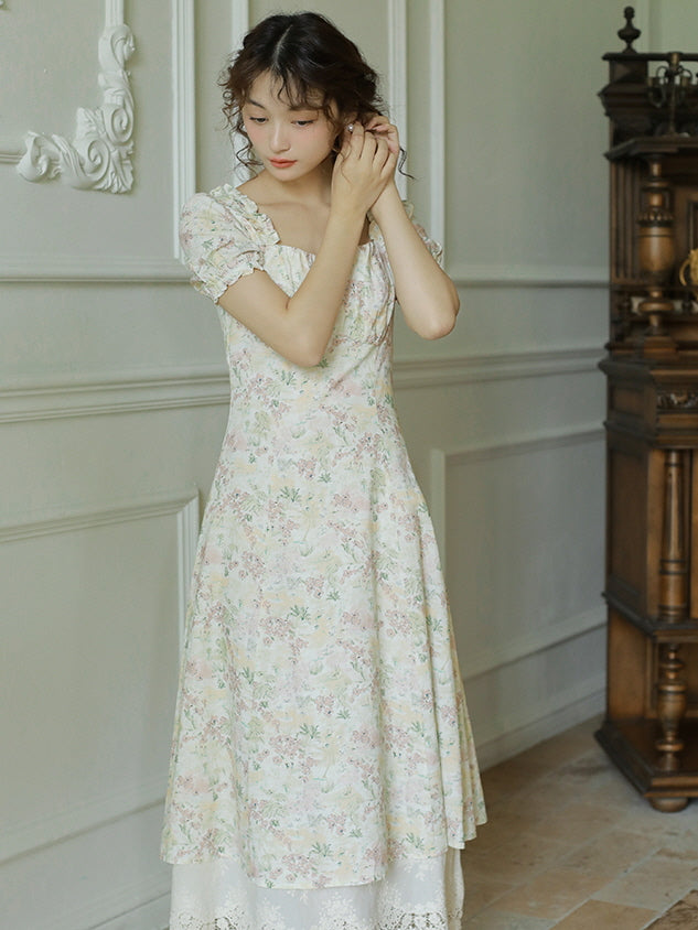 Vintage Meadow Cottagecore Dress