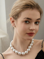Elegant Pearl and Crystal Stud Earrings