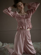 Pearl-Embellished Pink Lounge Set