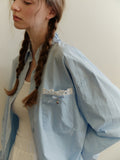 Sky Charm Cotton Blouse