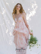 Emmeline Pink Floral Maxi Dress