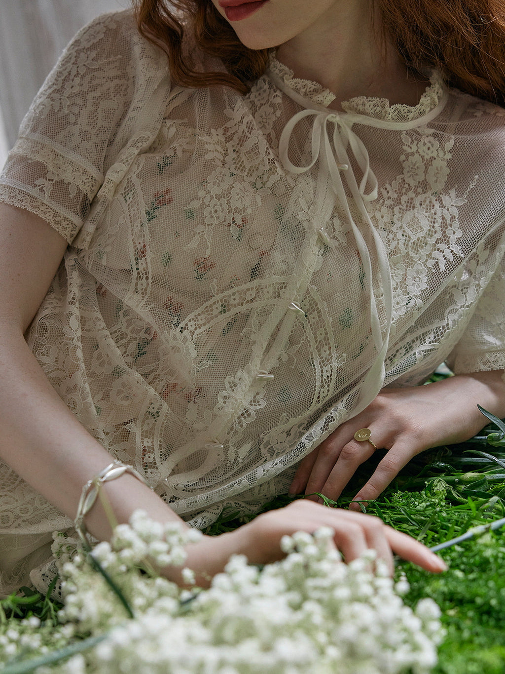 Ivory Lace Garden Fairy Blouse