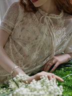 Ivory Lace Garden Fairy Blouse