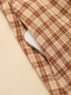 Vintage-Inspired Plaid Pinafore Dress