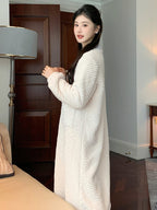 Cozy Winter Velvet Button-Down Robe