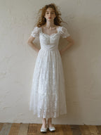 Ethereal Lace White Blossom Dress