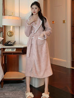 Pom Pom Velvet Winter Robe