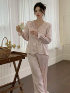Soft Blush Ruffle Pajama Set