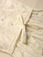 Vintage-Inspired Floral Embroidered Cotton Dress