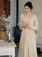 Golden Hour Vintage Gathered Dress
