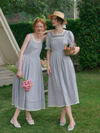 Sophia's Lace Whisper Blue Dress