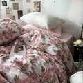 Blossoming Cats Pink Bedding Set