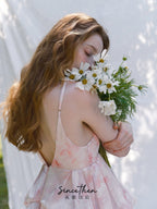 Emmeline Pink Floral Maxi Dress