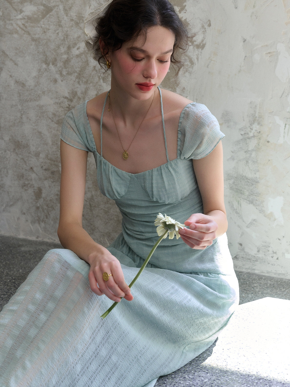 Chloe's Mint Blossom Summer Dress