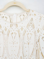 Ivory Lace Vintage Midi Dress