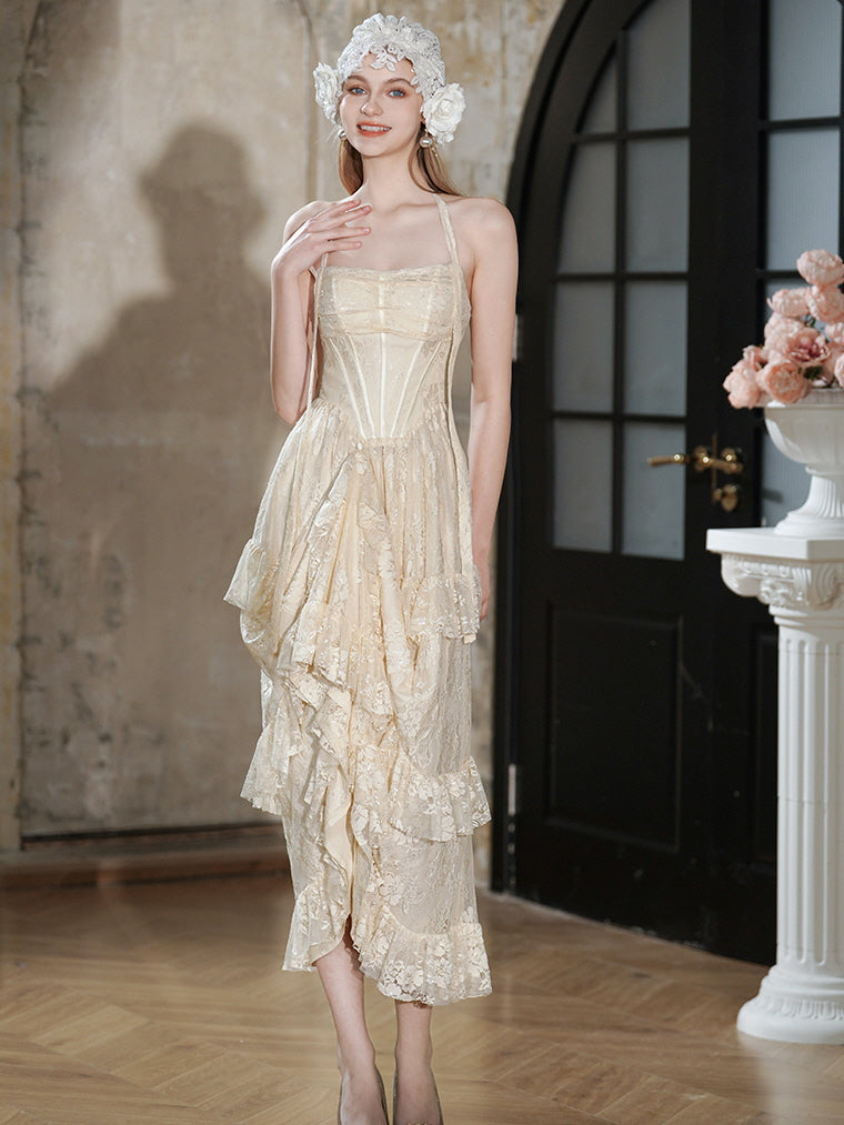 Victorian Elegance Lace Corset Dress