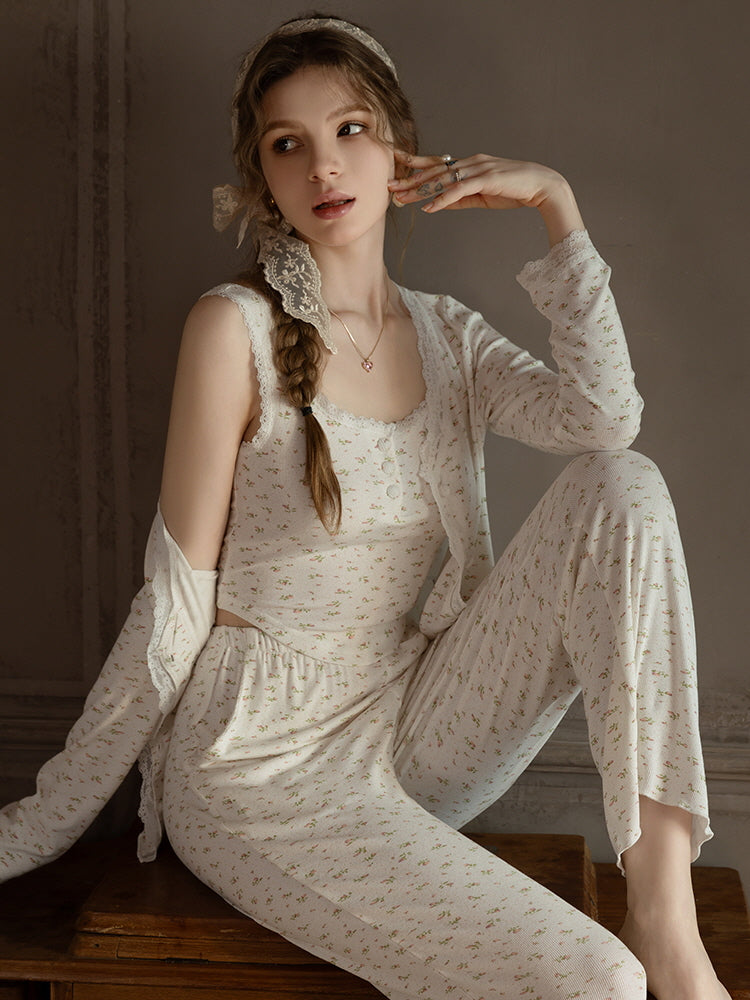 Sweet Floral Modal Pajama Set
