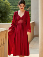 Grace's Lace Delight Nightgown Set