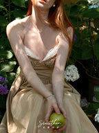 Amelia's Dreamy Beige Cottage Dress