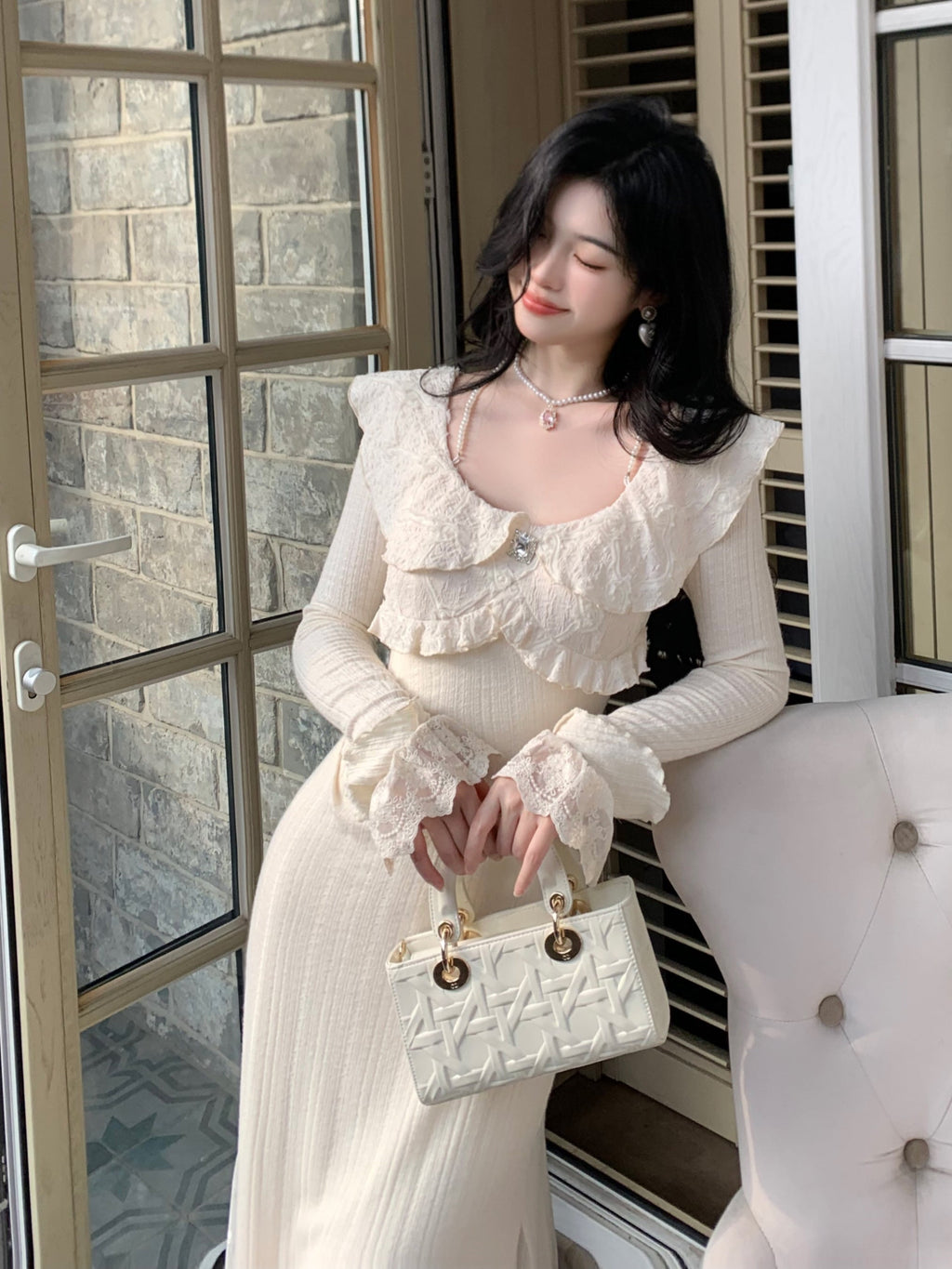 Princess Ruffle Lace Elegance Gown
