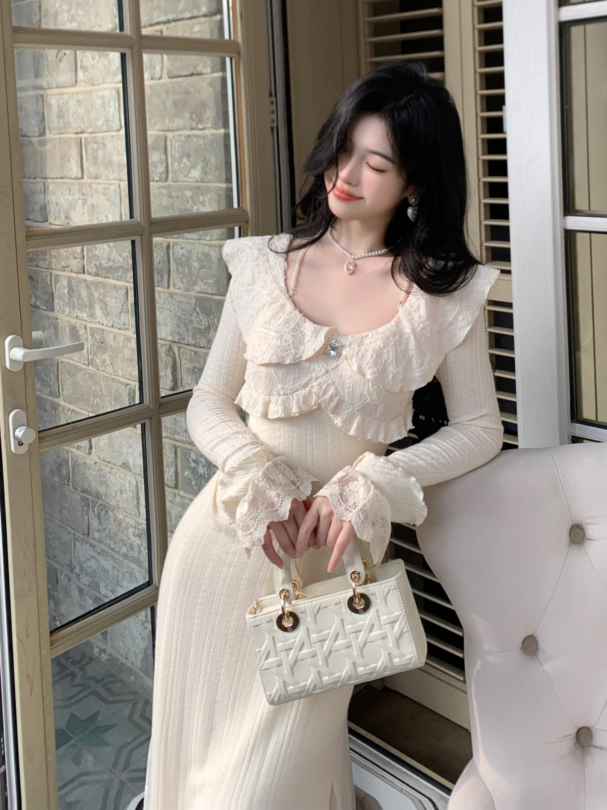 Princess Ruffle Lace Elegance Gown