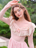 Enchanted Garden Pink Lace Dress