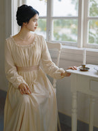 Golden Hour Vintage Gathered Dress