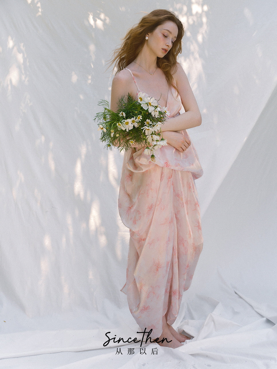 Emmeline Pink Floral Maxi Dress