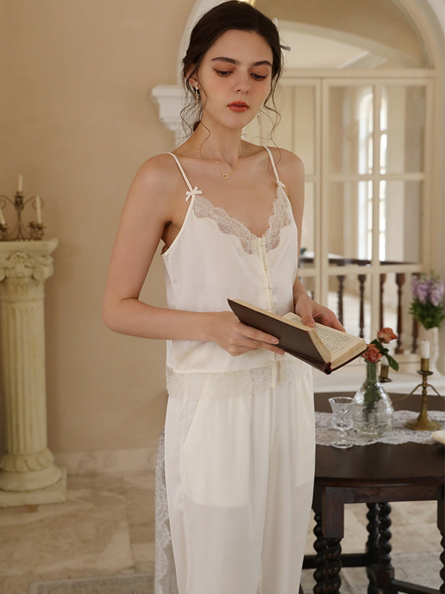 Serenity Lace Ivory Loungewear Trio
