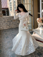 Princess Ruffle Lace Elegance Gown