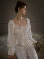 Pearl-Embellished Lounge Set
