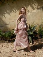 Emmeline Pink Floral Maxi Dress