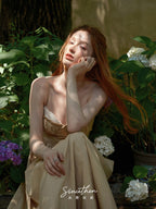 Amelia's Dreamy Beige Cottage Dress