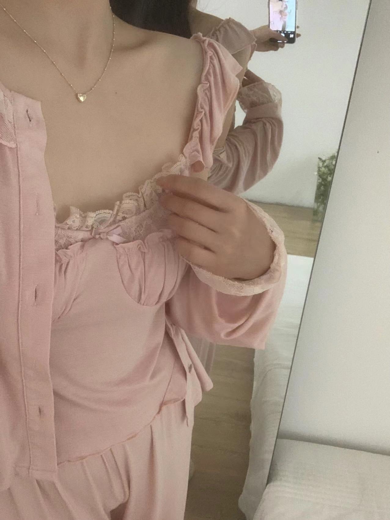 Blush Serenity 3-Piece Loungewear Set