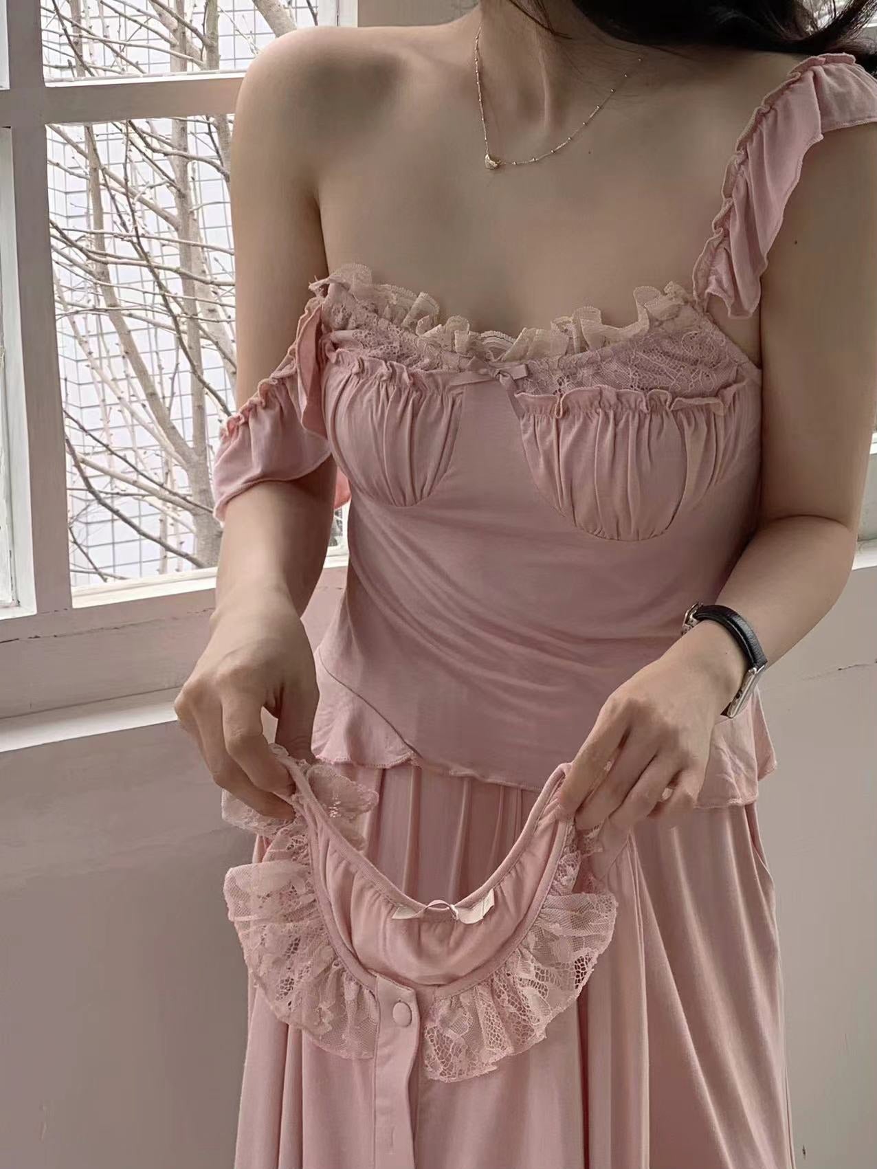 Blush Serenity 3-Piece Loungewear Set