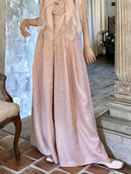 Blush Wide-Leg Flowing Pants