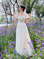 Romantic Rose Embroidered Corset Top