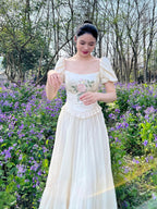 Romantic Rose Embroidered Corset Top