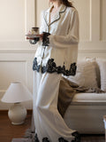 Ivory Muse Lace-Trim Pajama Set3