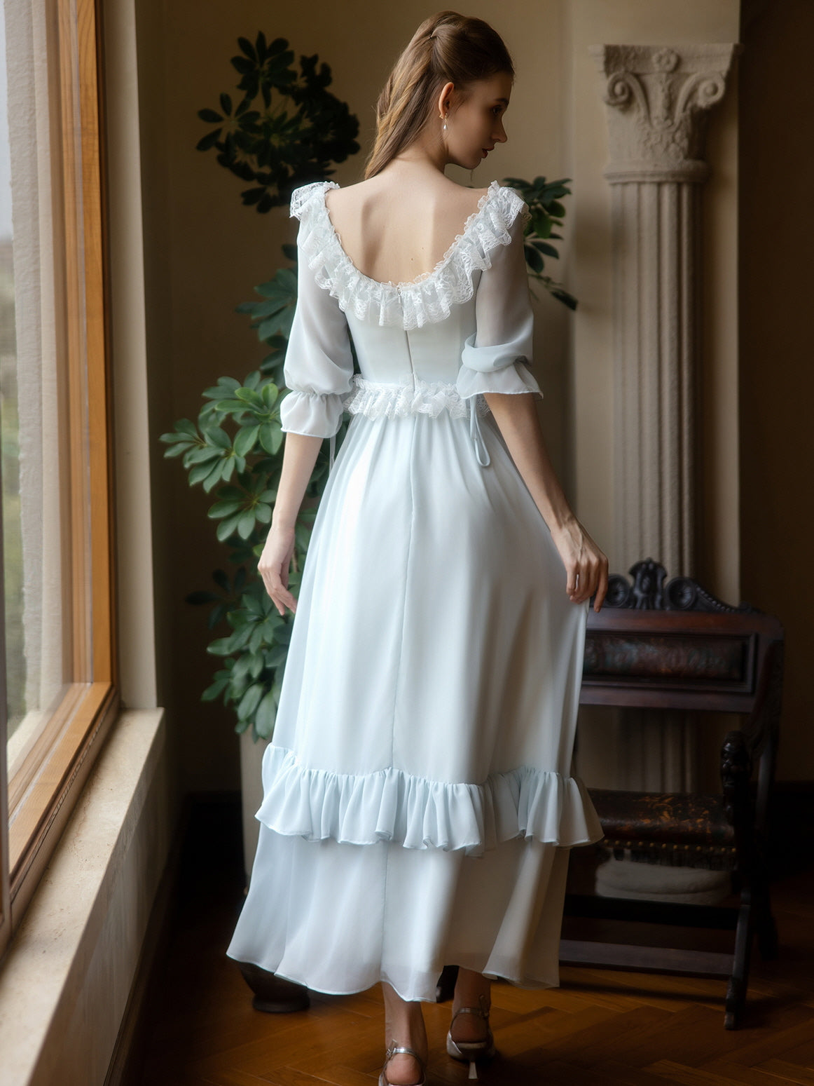 Fairytale Light Blue Princess Ruffle Dress