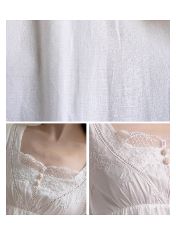 Heirloom Lace Square-Neck Nightgown