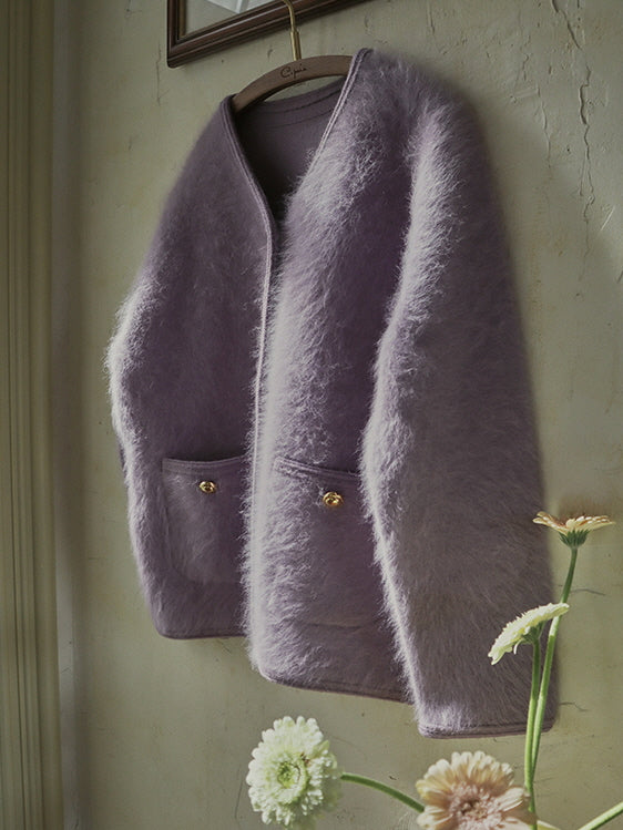 Misty Lavender Luxe Soft Knit Jacket