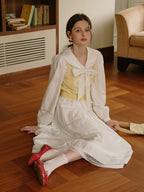 Victorian Bow-Tie Cotton Blouse