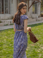 Blue Garden Floral Dress