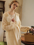 Lace Collar Vintage Wool Blend Cardigan